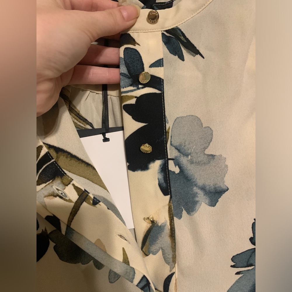 NWT DKNY Floral Tank Top Blouse Size L - Picture 5 of 6